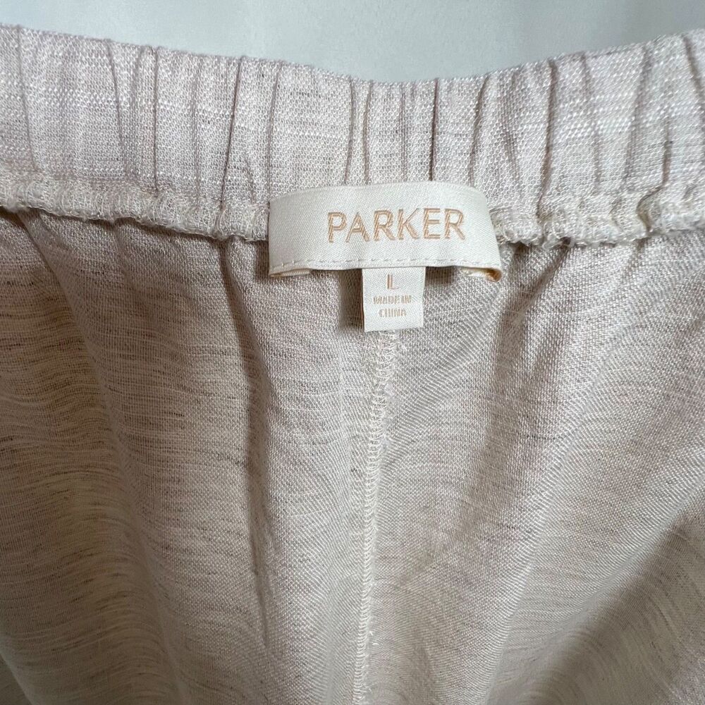 Parker Daniela Crochet Lace Hem Wide-Leg Pants Size L Boho Chic Resortwear - Picture 3 of 7
